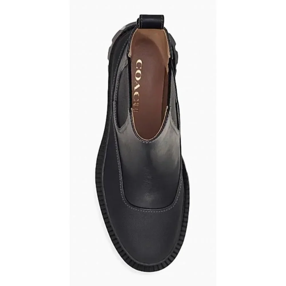 NEW Coach Jayla Chelsea Leather Ankle Platform Boots Women's US 6.5 $275 [jb]